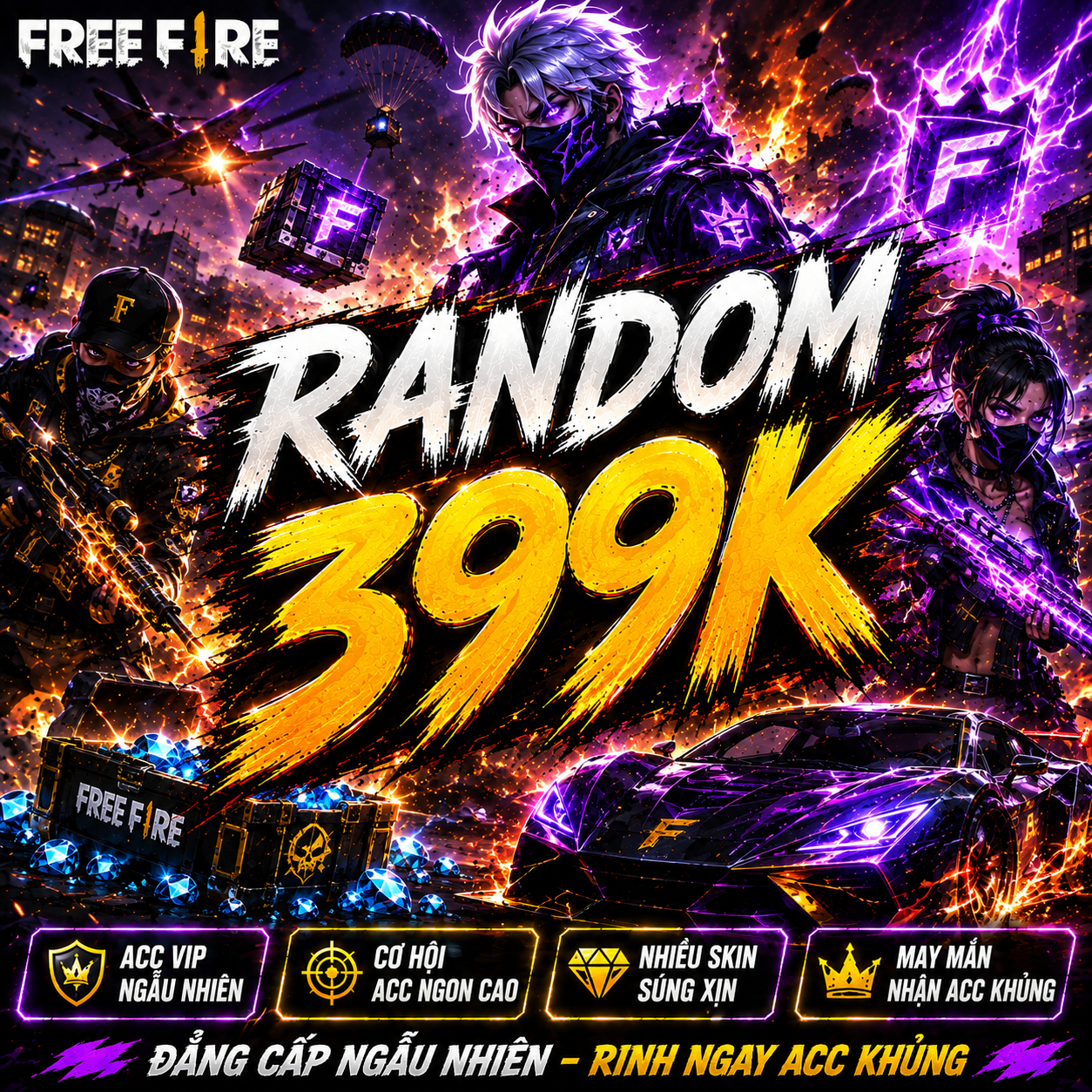 RanDom Free Fire 399k