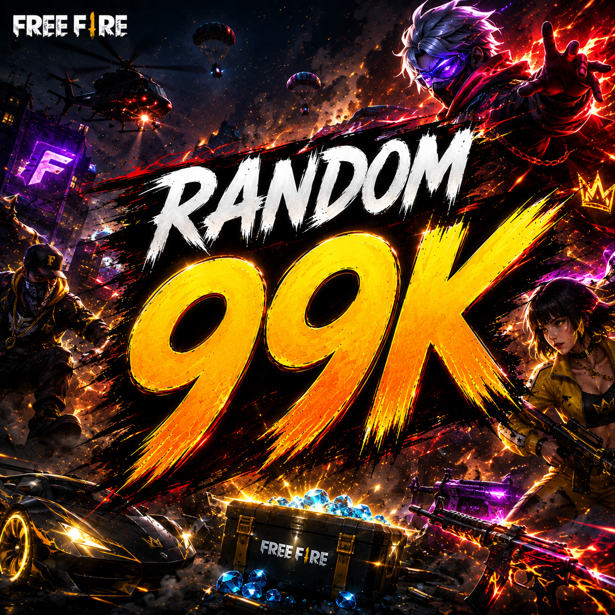 RanDom Free Fire 99k