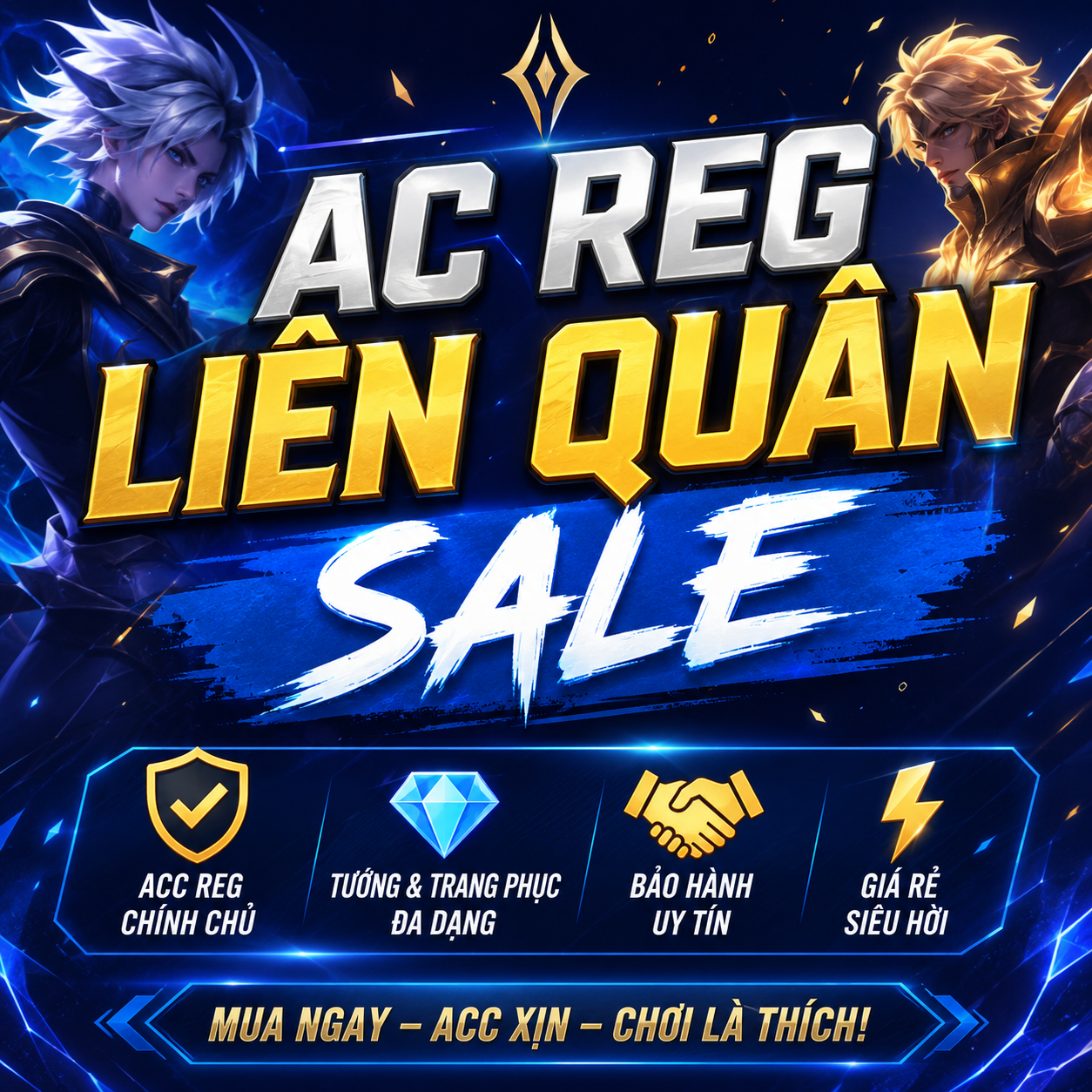 Acc Reg Liên Quân Sale